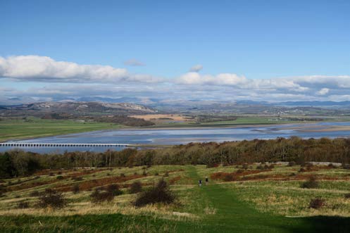 Views of the south Lake District from the Arnside Knott viewpoint.