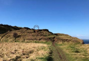 Cleveland Way coastal path on the Saltburn Walk, North Yorkshire.