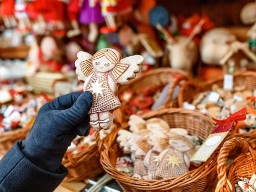 Christmas decoration at Christmas market