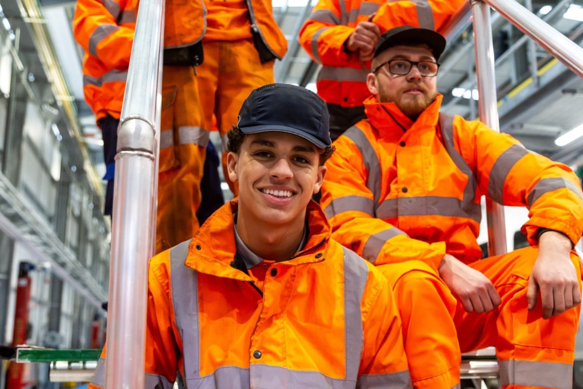 group of apprentice engineers