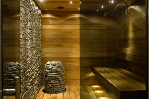 Empty sauna in a Harrogate spa