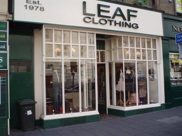 Leaf Clothing in Newcastle shopfront