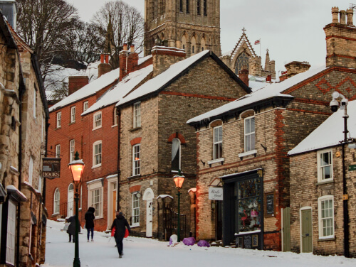 Lincoln street in the snow