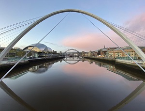 Early morning view over the river in Newcastle