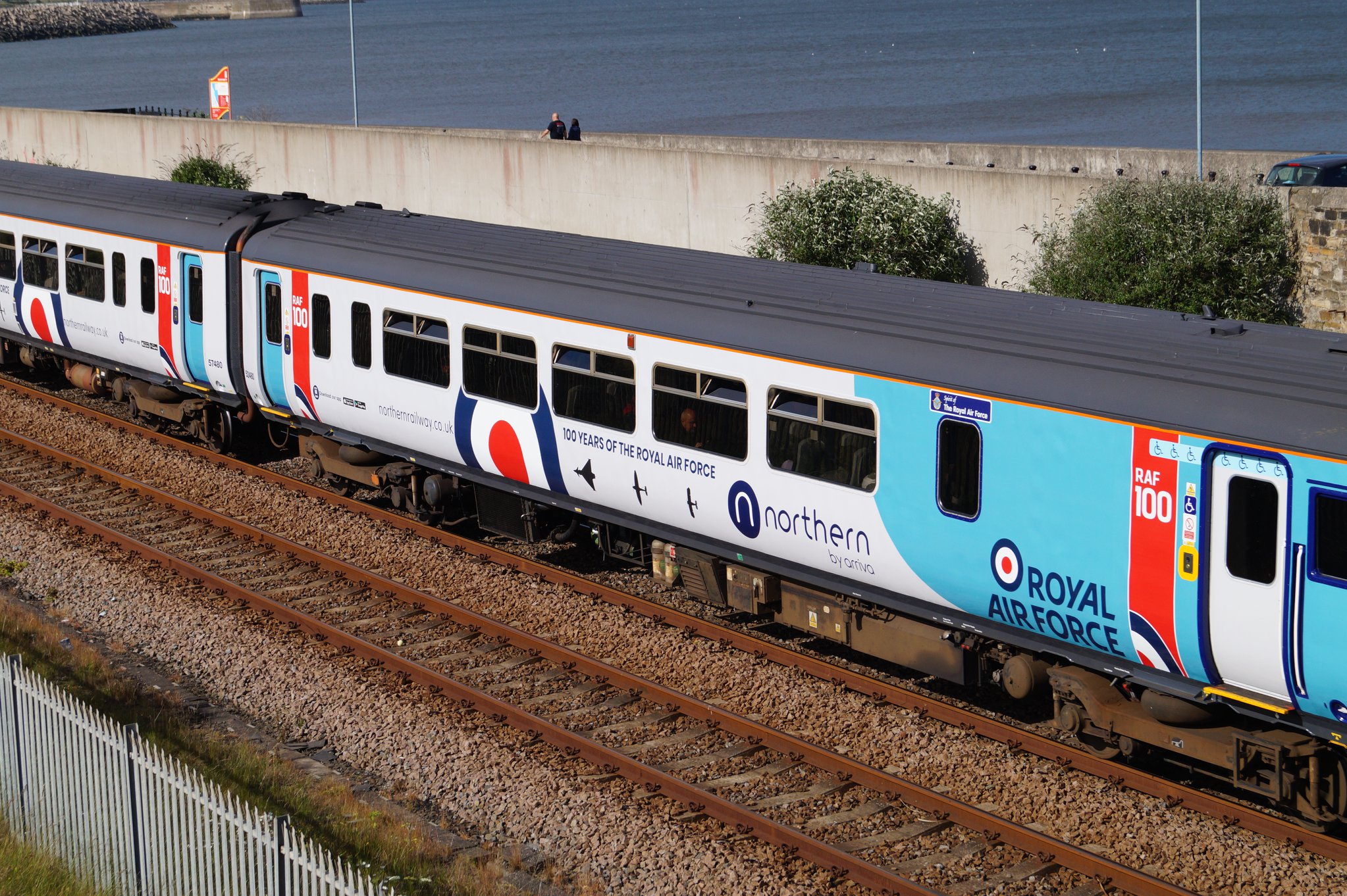 RAF advertising wrap on a train