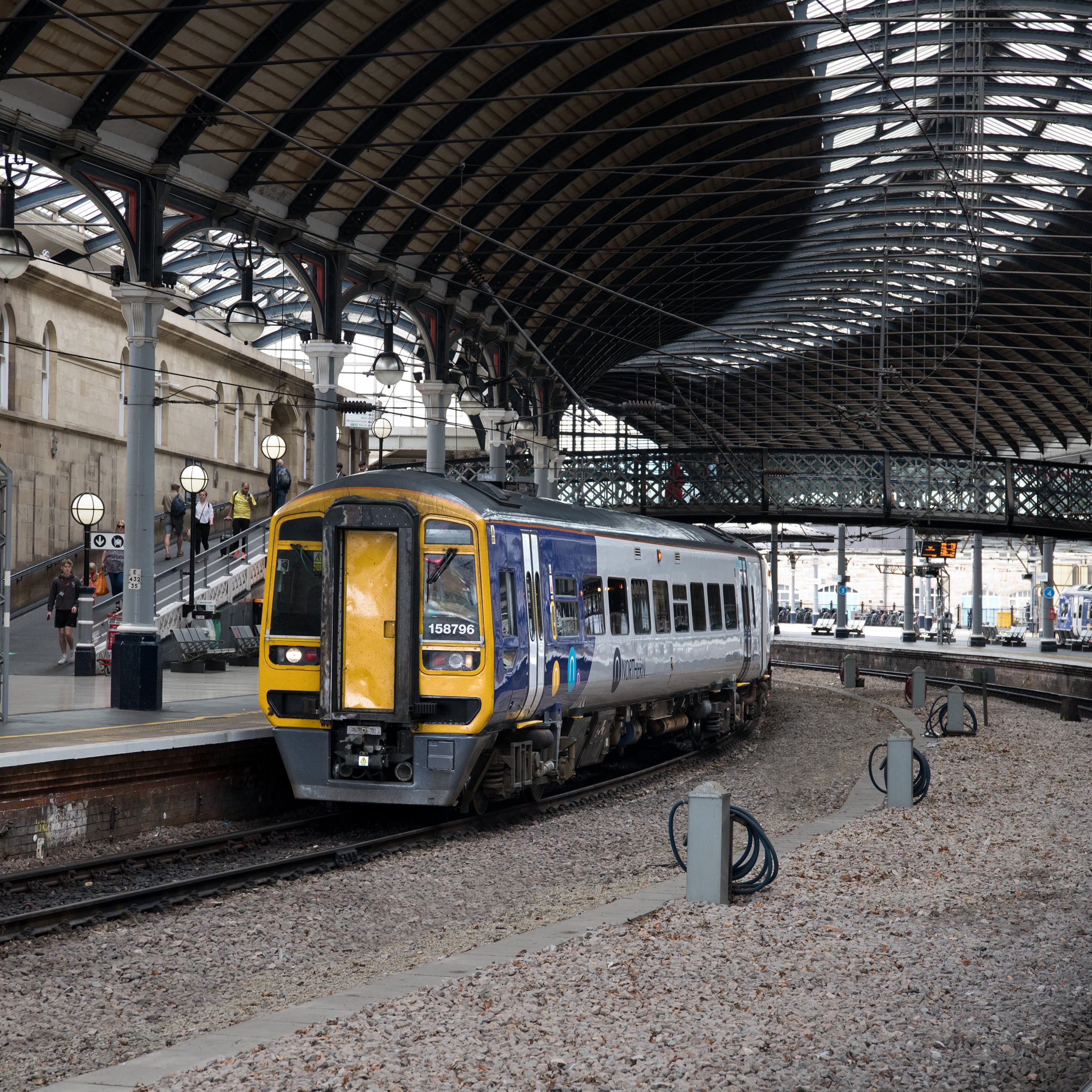 A train arrives at Newcastle Station