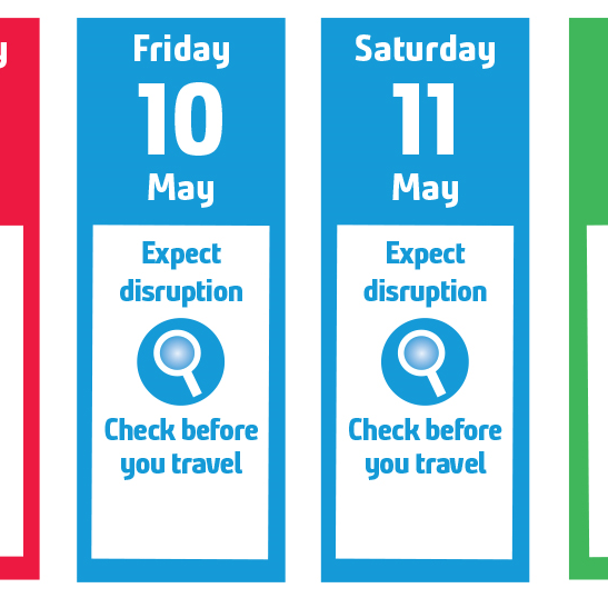 Northern - Strike Travel Advice Calendar - 9-12 May 2024
