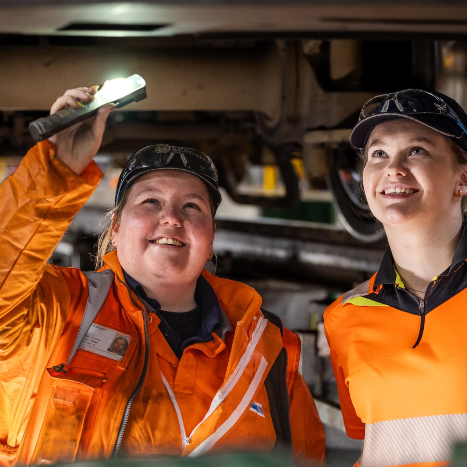 Engineering apprentices working at a Northern depot