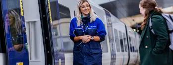 Commuter on Northern train commuter-on-northern-train