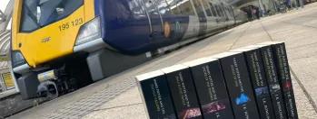 Image shows Harry Potter books alongside Northern train y0fvt-ojujk-f0br9-gbd7f-5q1ry