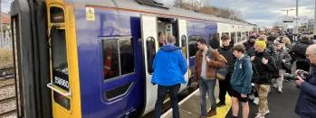 An image of a Northumberland Line train at Ashington station. Credit: Robert Pritchard. a3rkc-m4zmv-6i8v6-9i0t2-5asg1