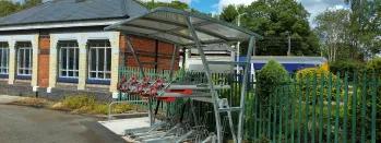 This image shows new cycle parking at Poyton ready for use this-image-shows-new-cycle-parking-at-poyton-ready-for-use