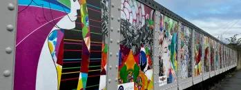 This image shows the artwork at Brighouse station this-image-shows-the-artwork-at-brighouse-station