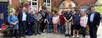 This image shows the celebration at Bridlington station for the new blue plaque this-image-shows-the-celebration-at-bridlington-station-for-the-new-blue-plaque