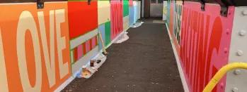 This image shows the new artwork at Prescot station (1) this-image-shows-the-new-artwork-at-prescot-station-1