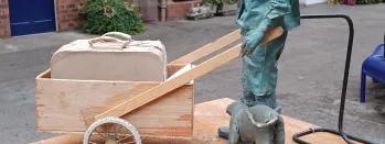 This image shows the scale model of the Barrow Boy sculpture-2 this-image-shows-the-scale-model-of-the-barrow-boy-sculpture-2