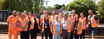 This image shows the volunteers at Starbeck station this-image-shows-the-volunteers-at-starbeck-station