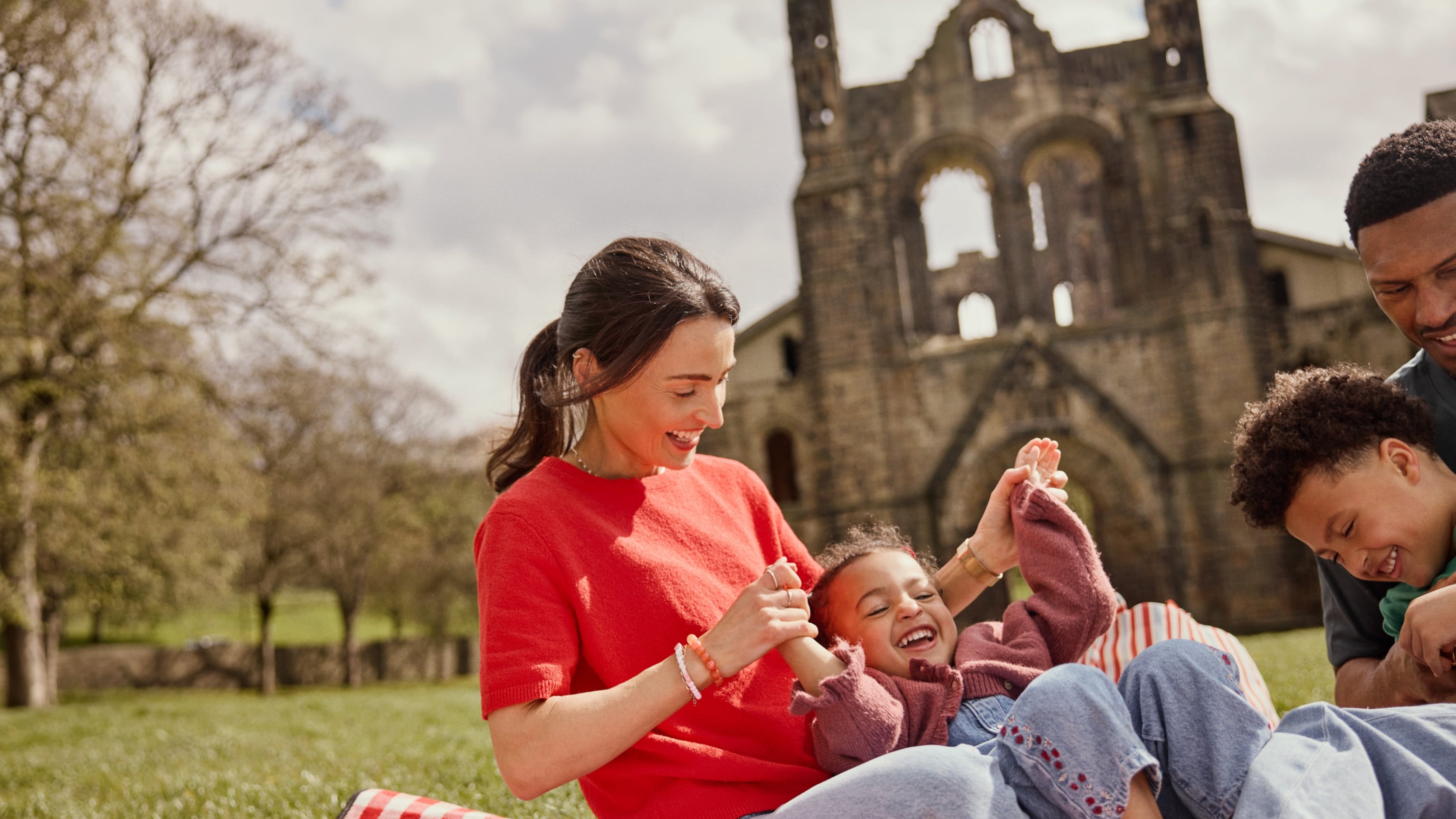 Family at Kirkstall Abbey