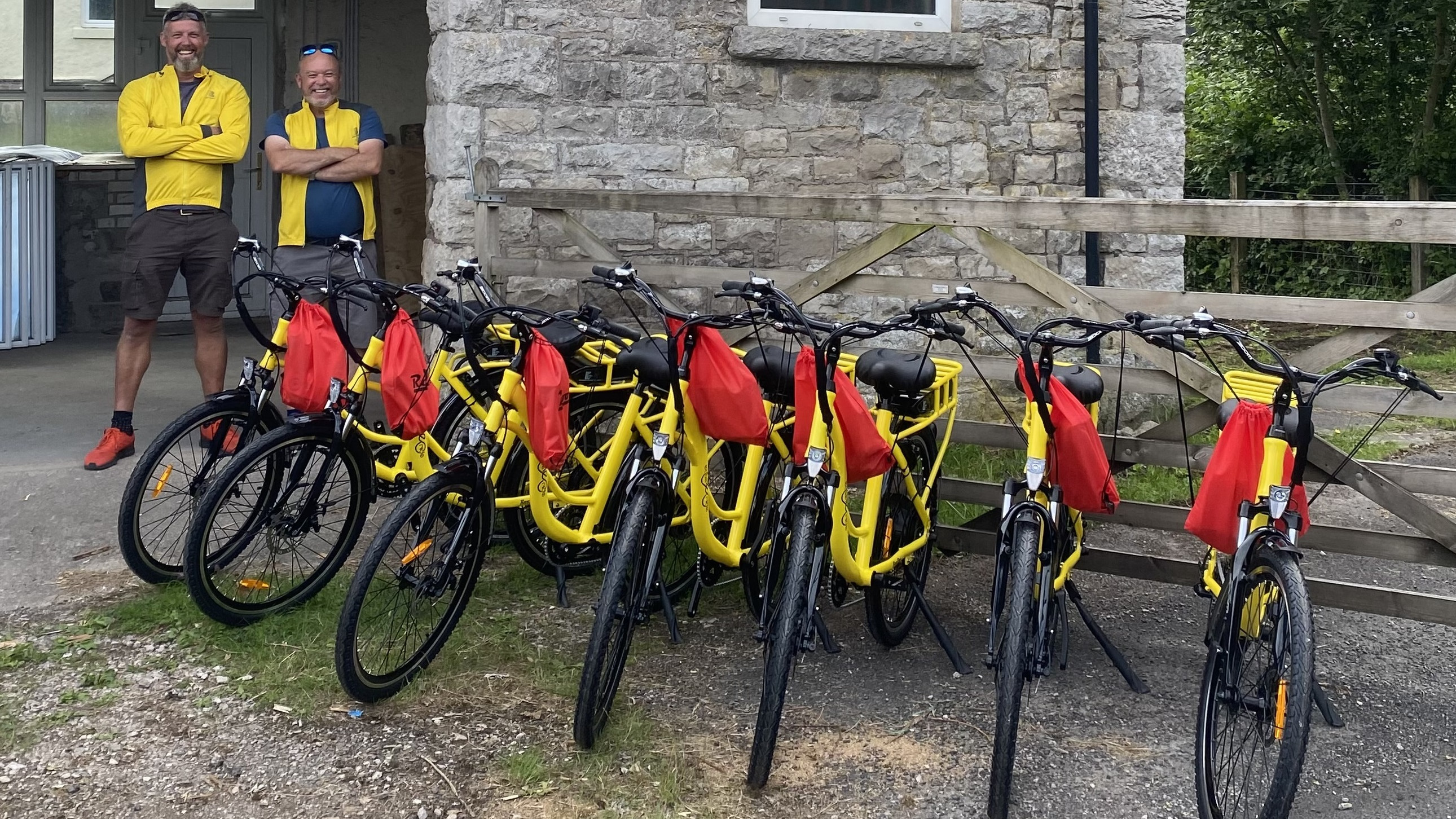 Image shows Ease E Ride bikes at Arnside station