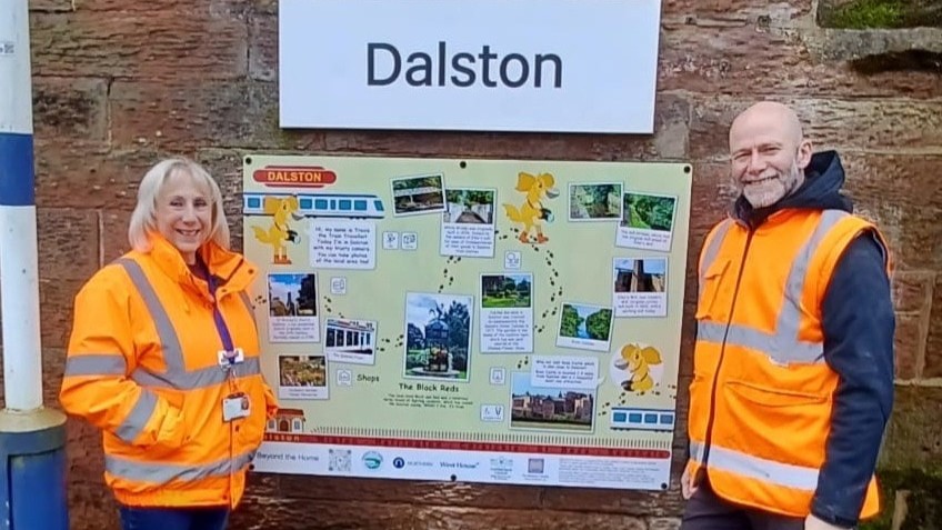 Image shows Makaton information panel at Dalston station