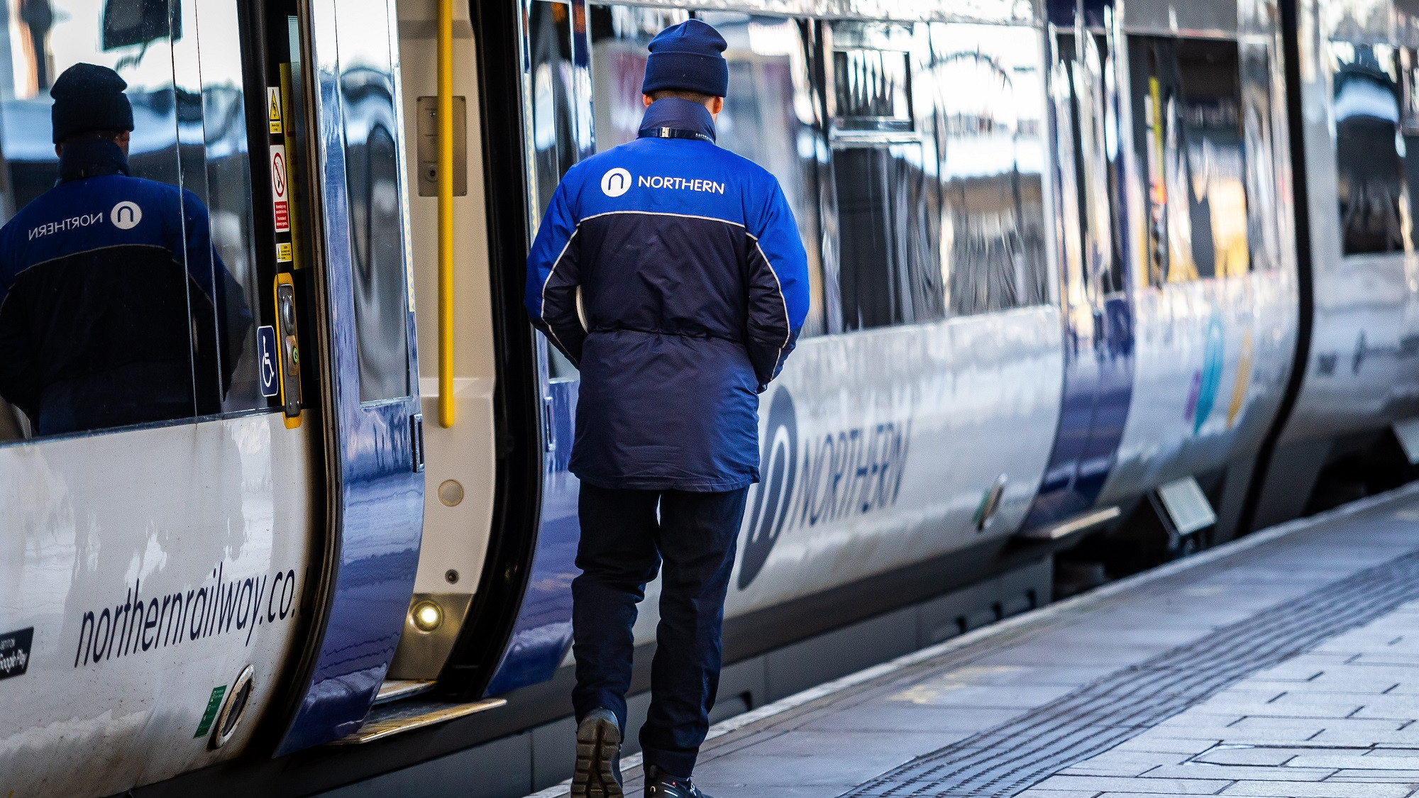 Image shows Northern conductor at open doors