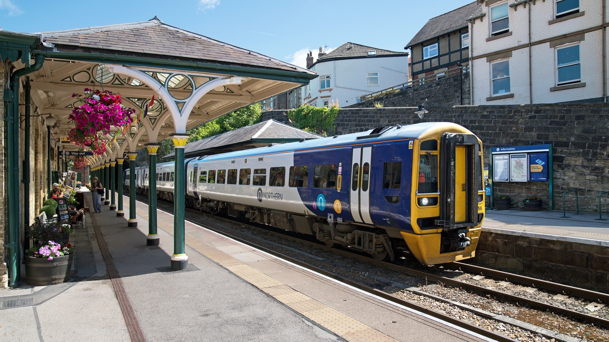 Image shows Northern train at Knaresborough station
