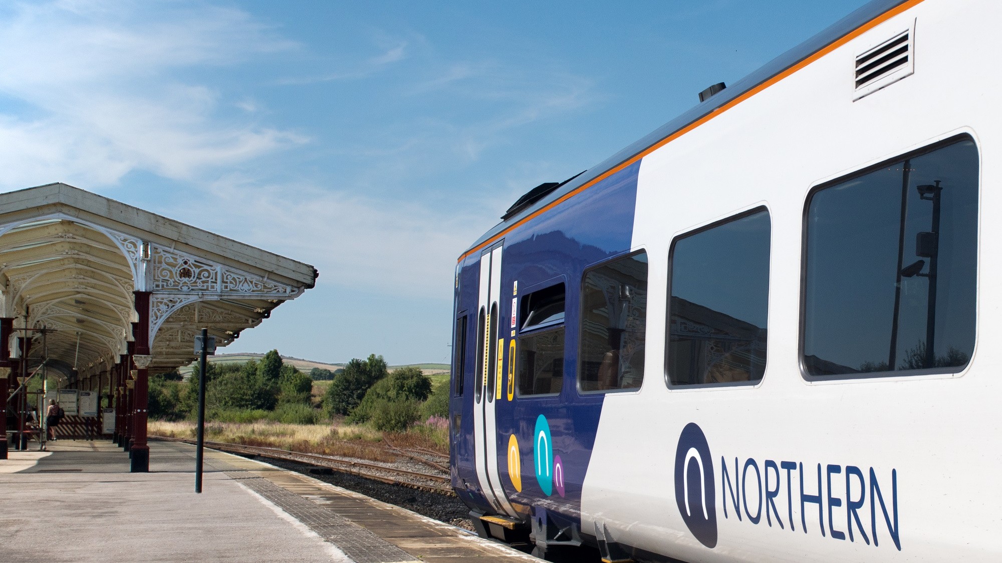 Image shows Northern train at station - July 2023