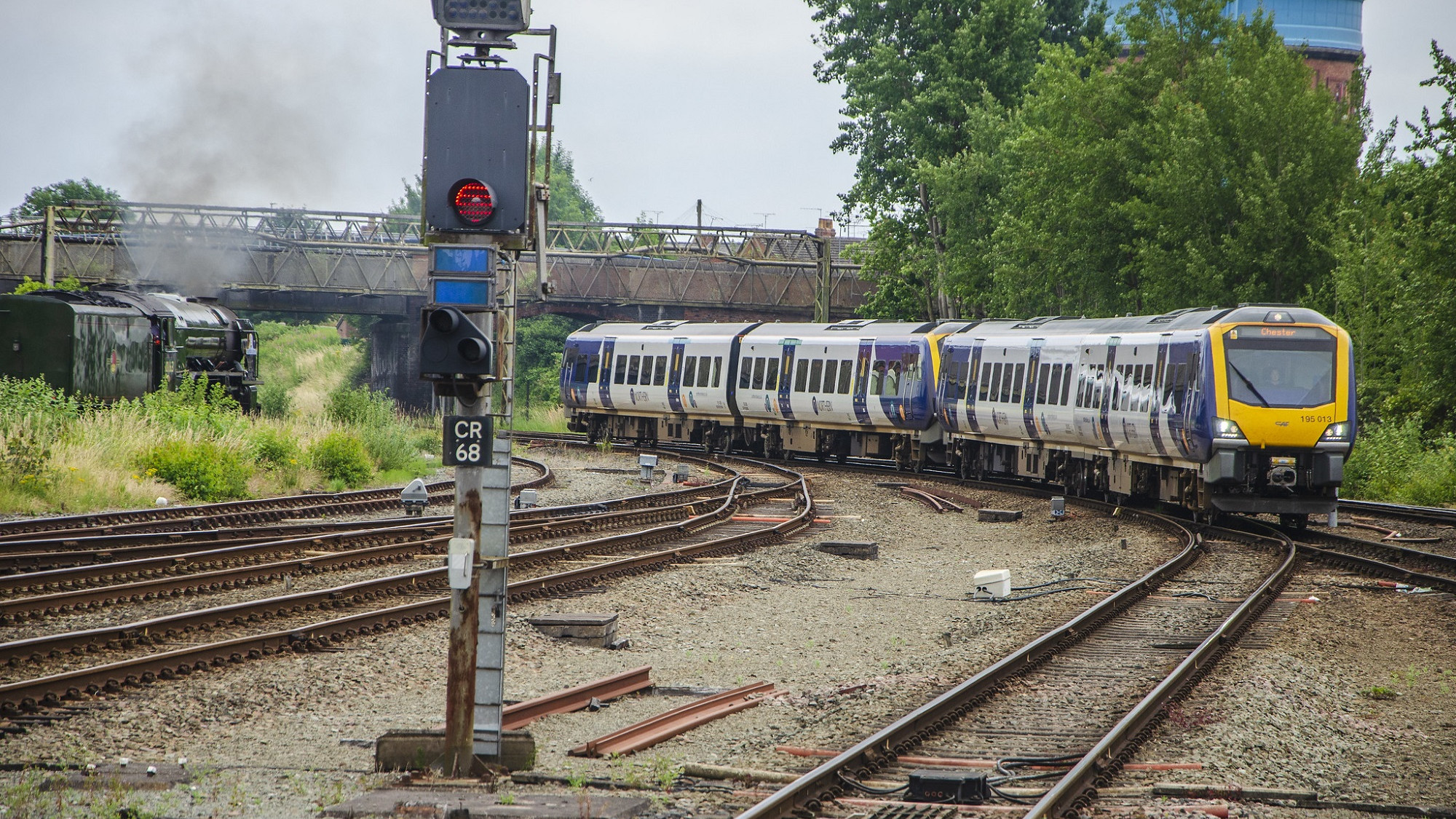 Image shows Northern train heading to Chester
