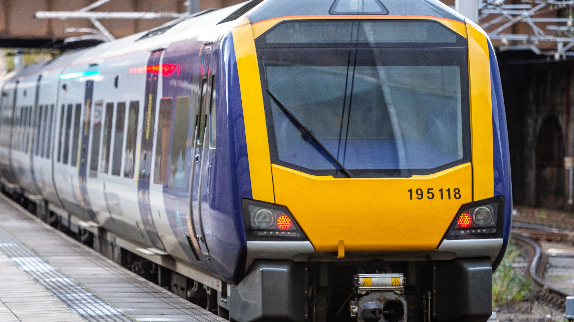 Image shows a Northern train at station