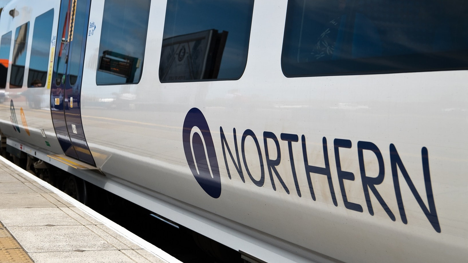 Image shows a Northern train up close