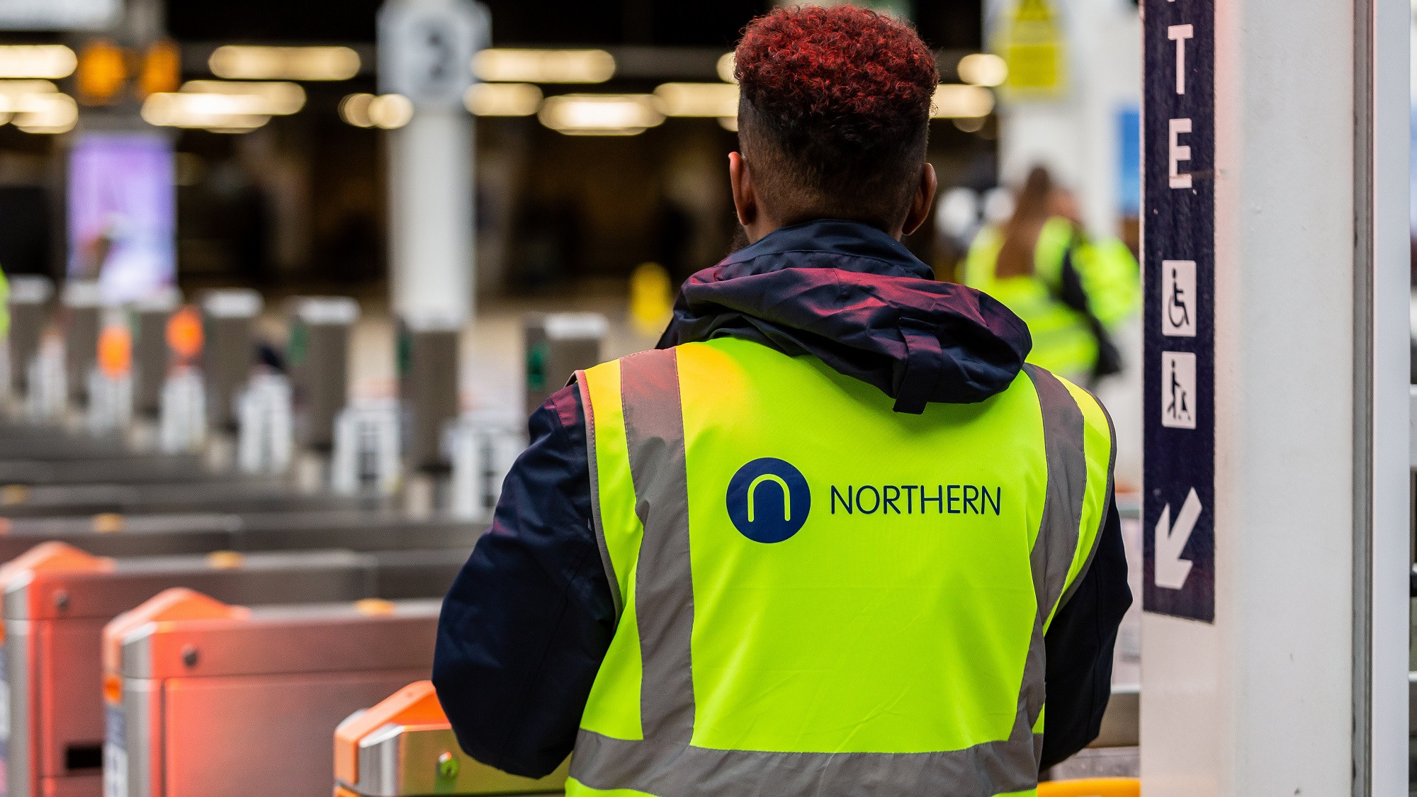 Image shows gateline ticket check