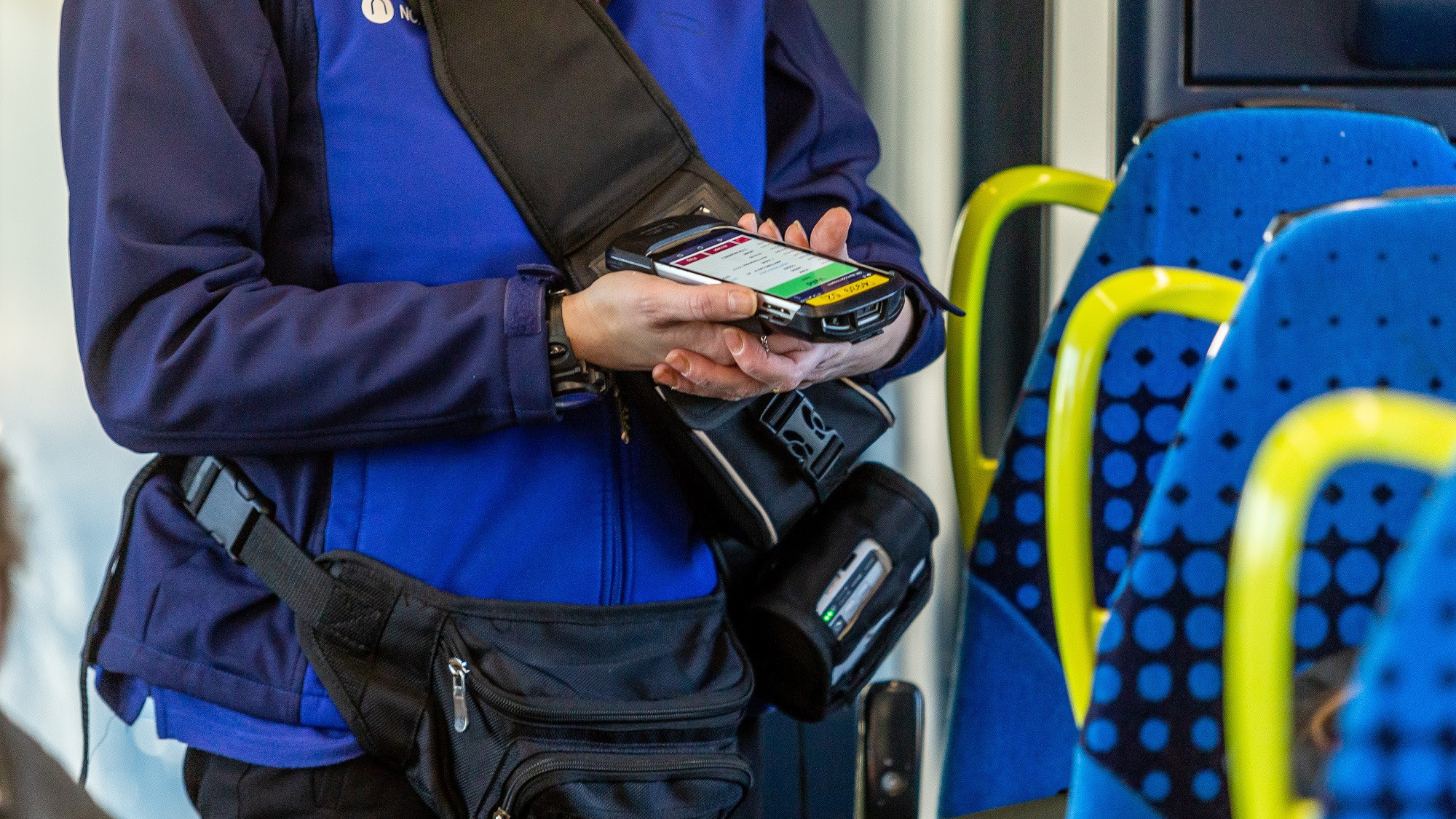 Image shows on-board ticket checks