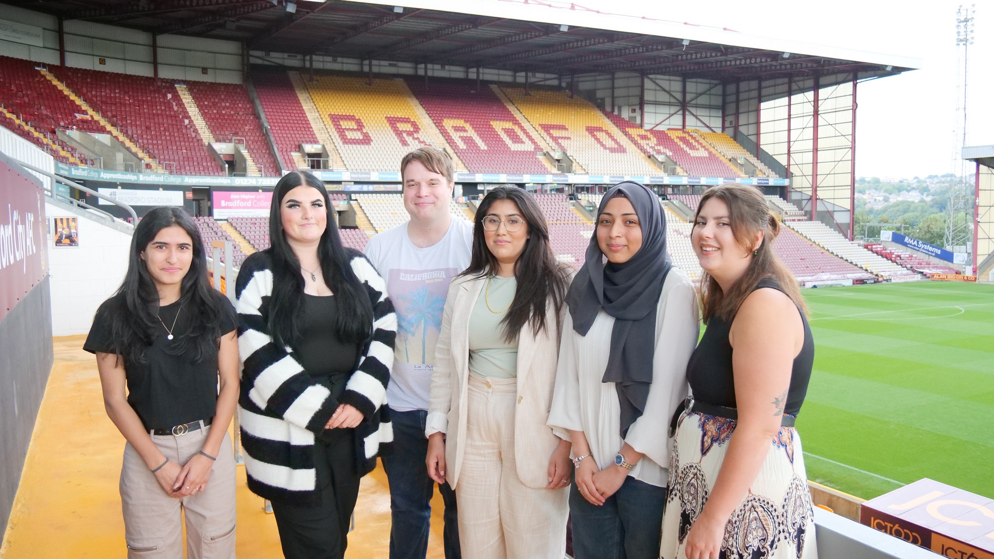 Image shows students from Bradford Ciy Community Foundation