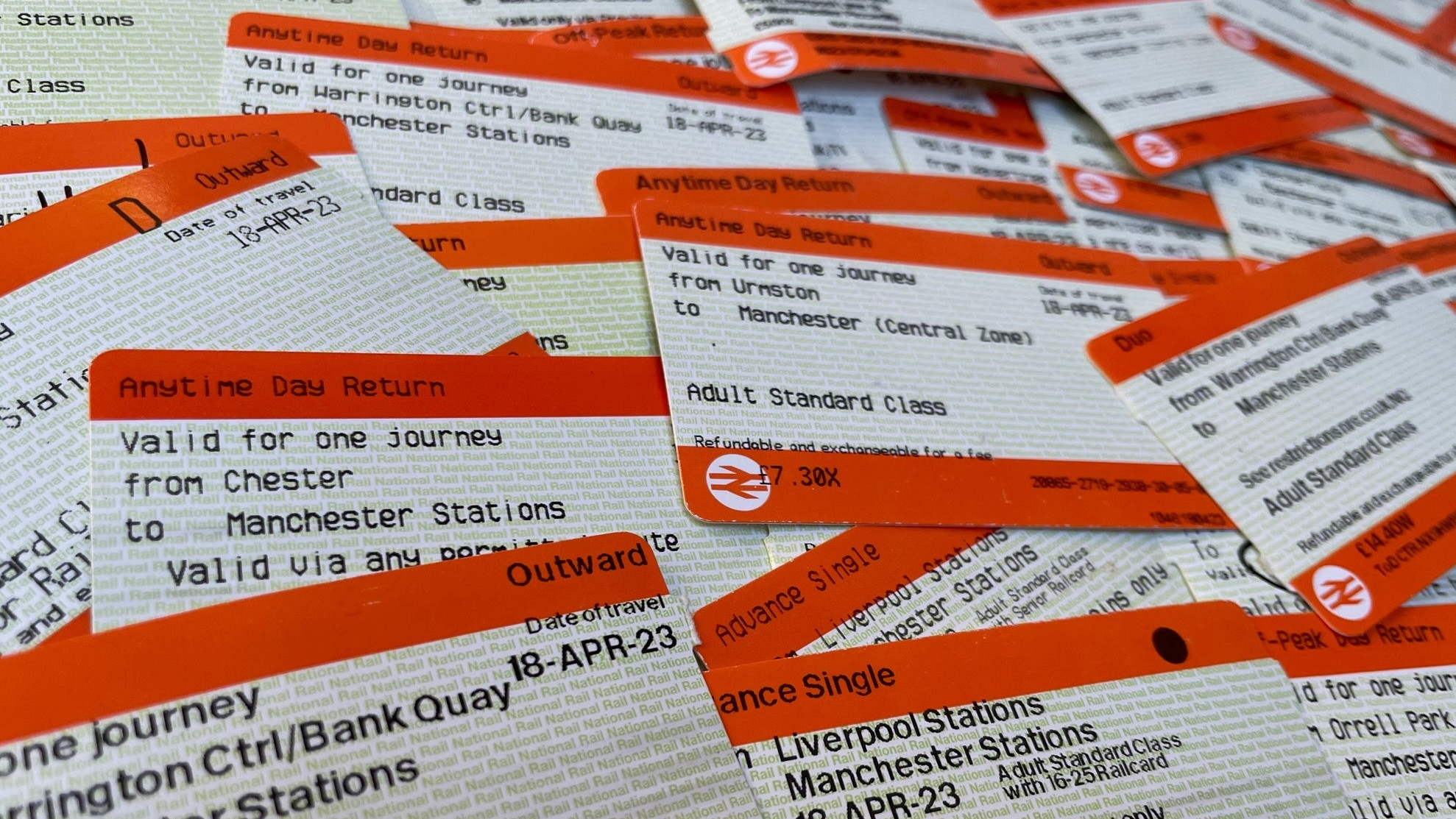 Images shows magstripe tickets