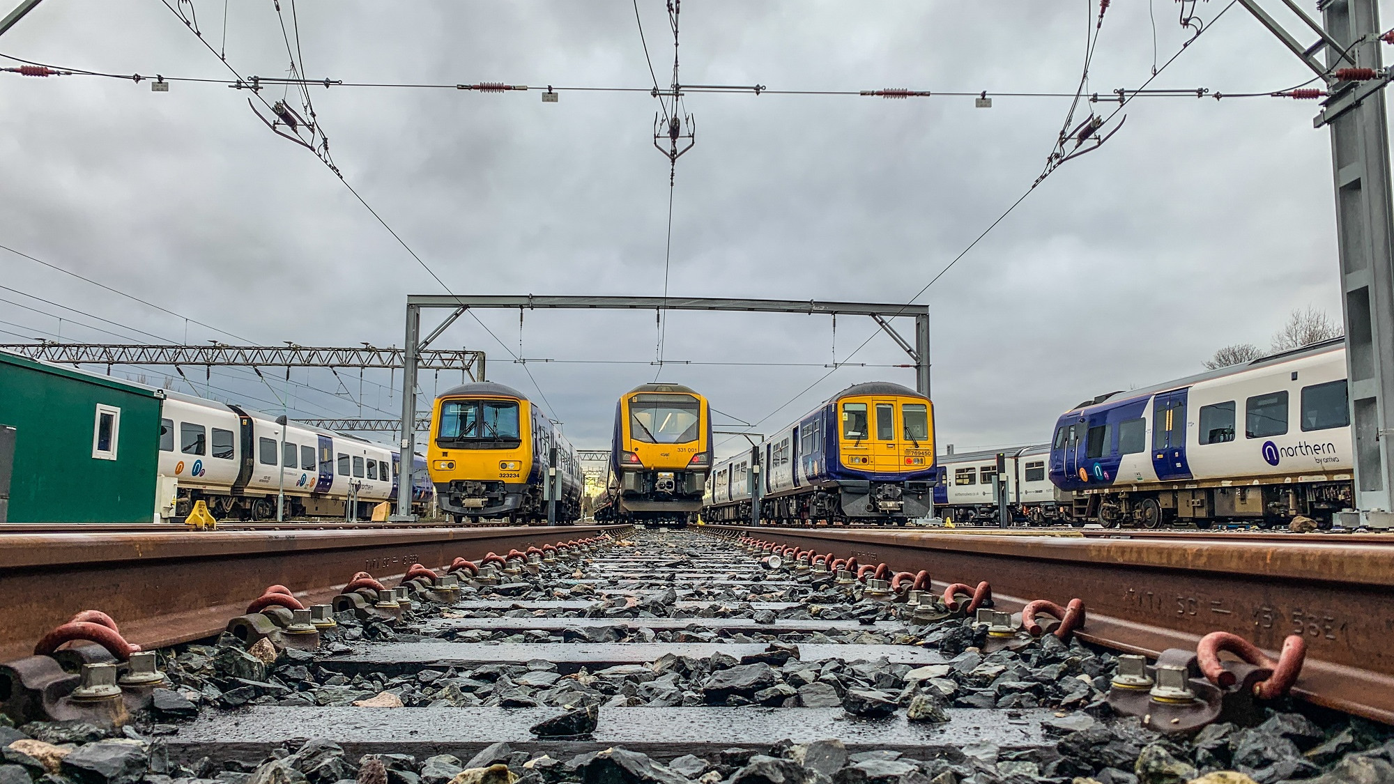 Images shows trains at Allerton depot