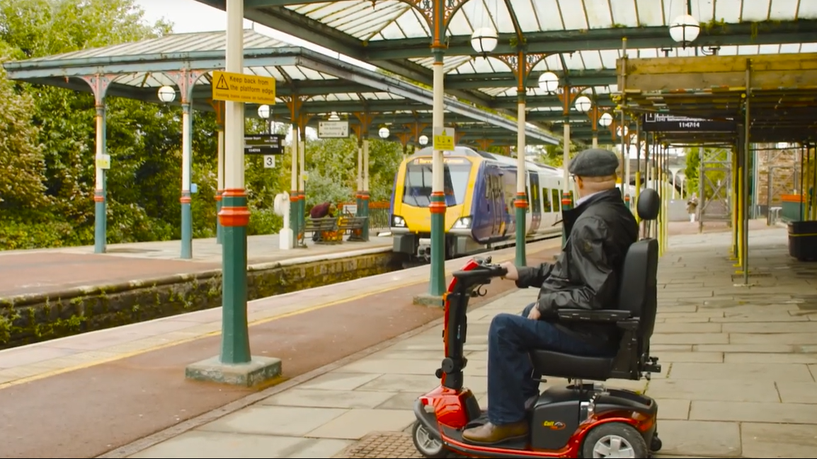 Mobilty scooter user