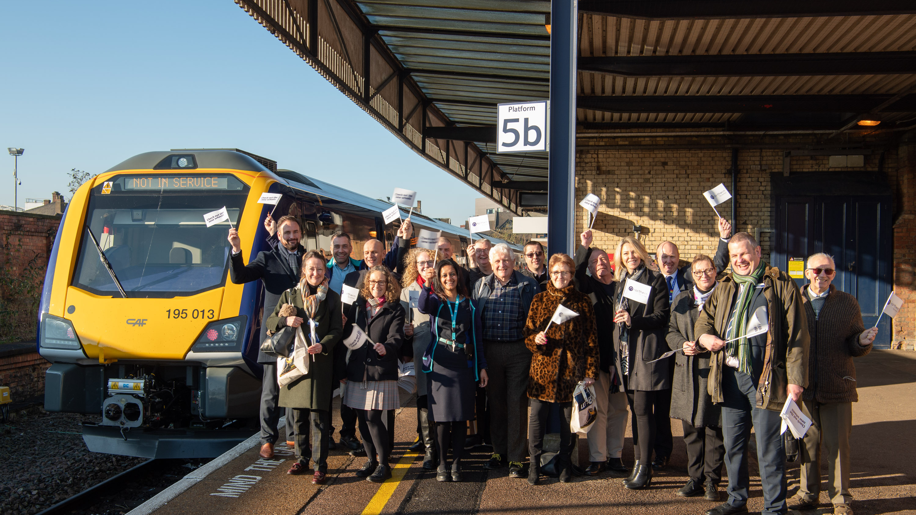 New trains Lincoln group picture
