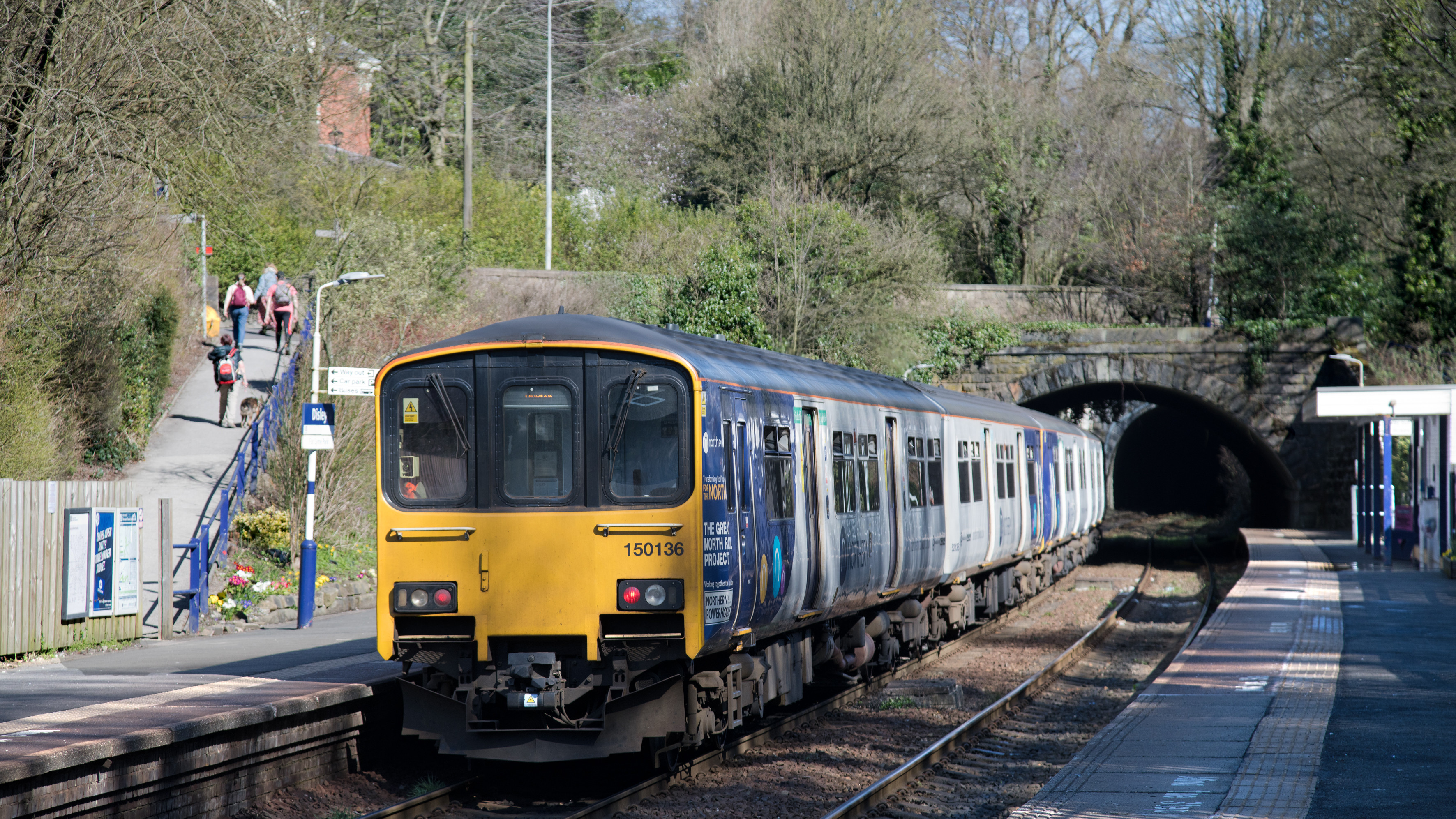 Northern 150s call at Disley 190322 TM6