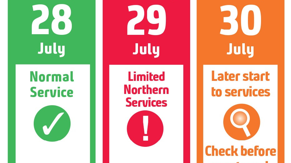 RMT strikes - Travel advice calendar