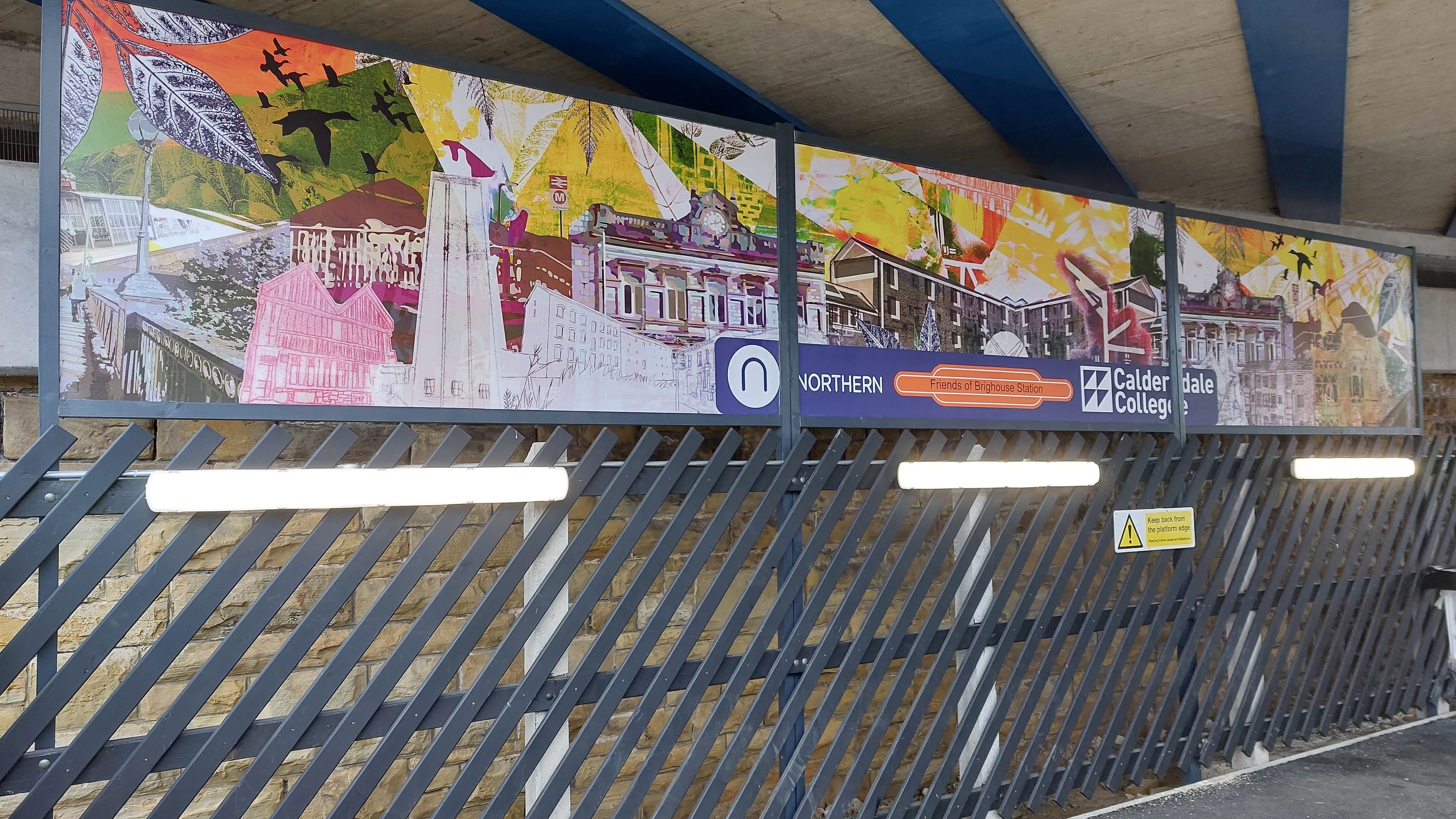 This image hows the artwork at Brighouse station
