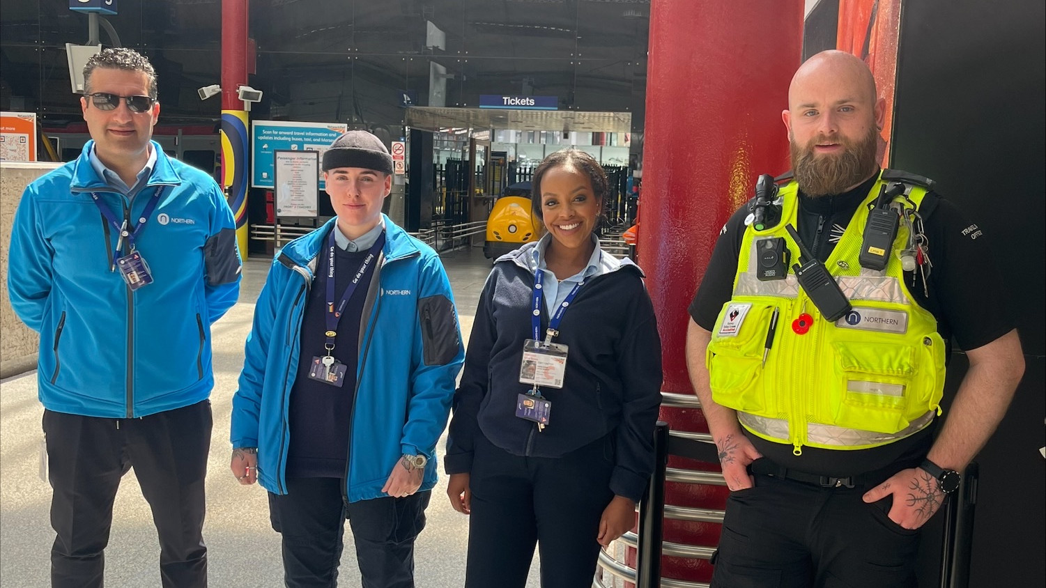 This image shows Northern colleagues at Liverpool Lime Street