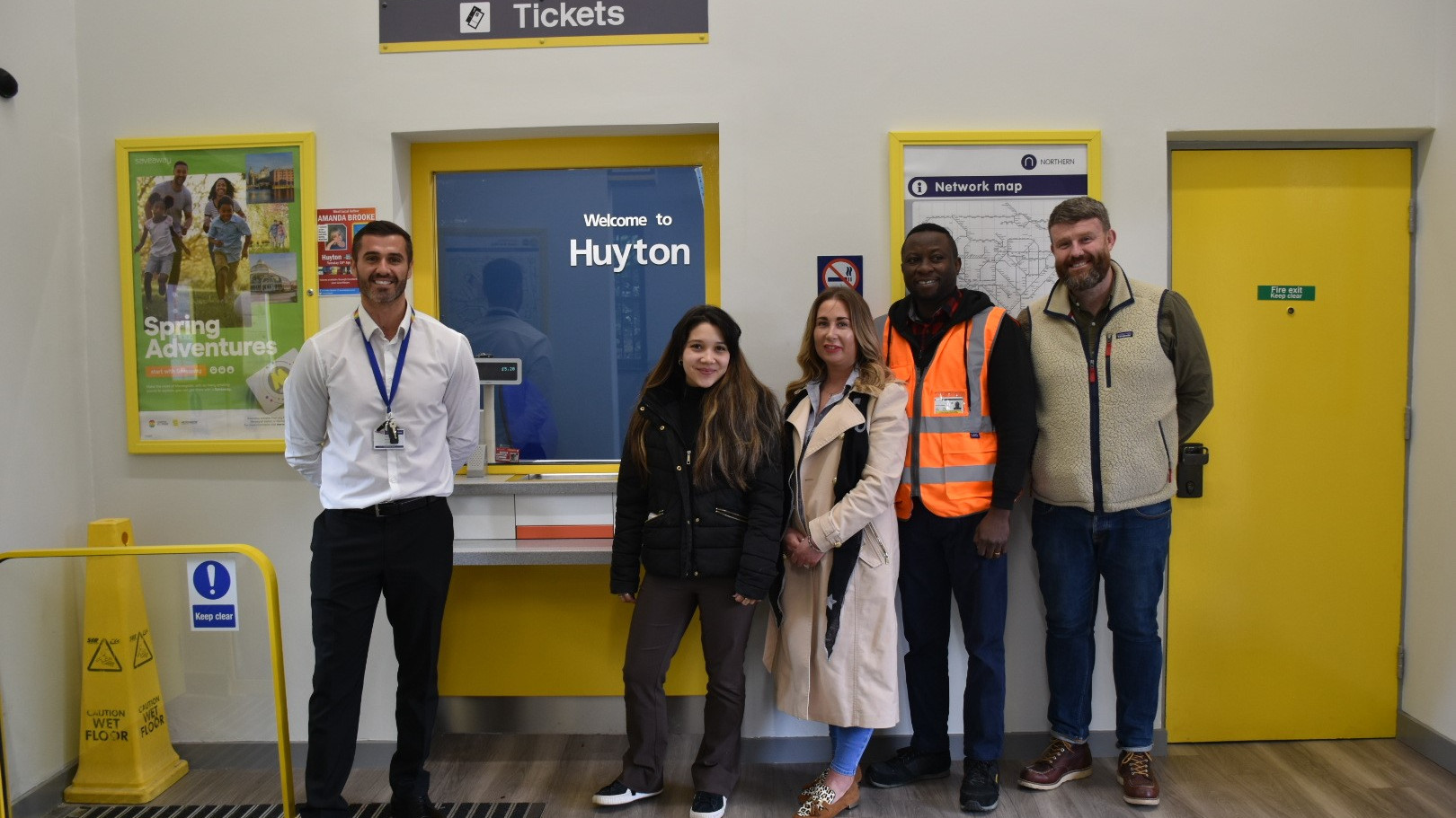 This image shows Northern staff and others involved in creating the new facilities at Huyton