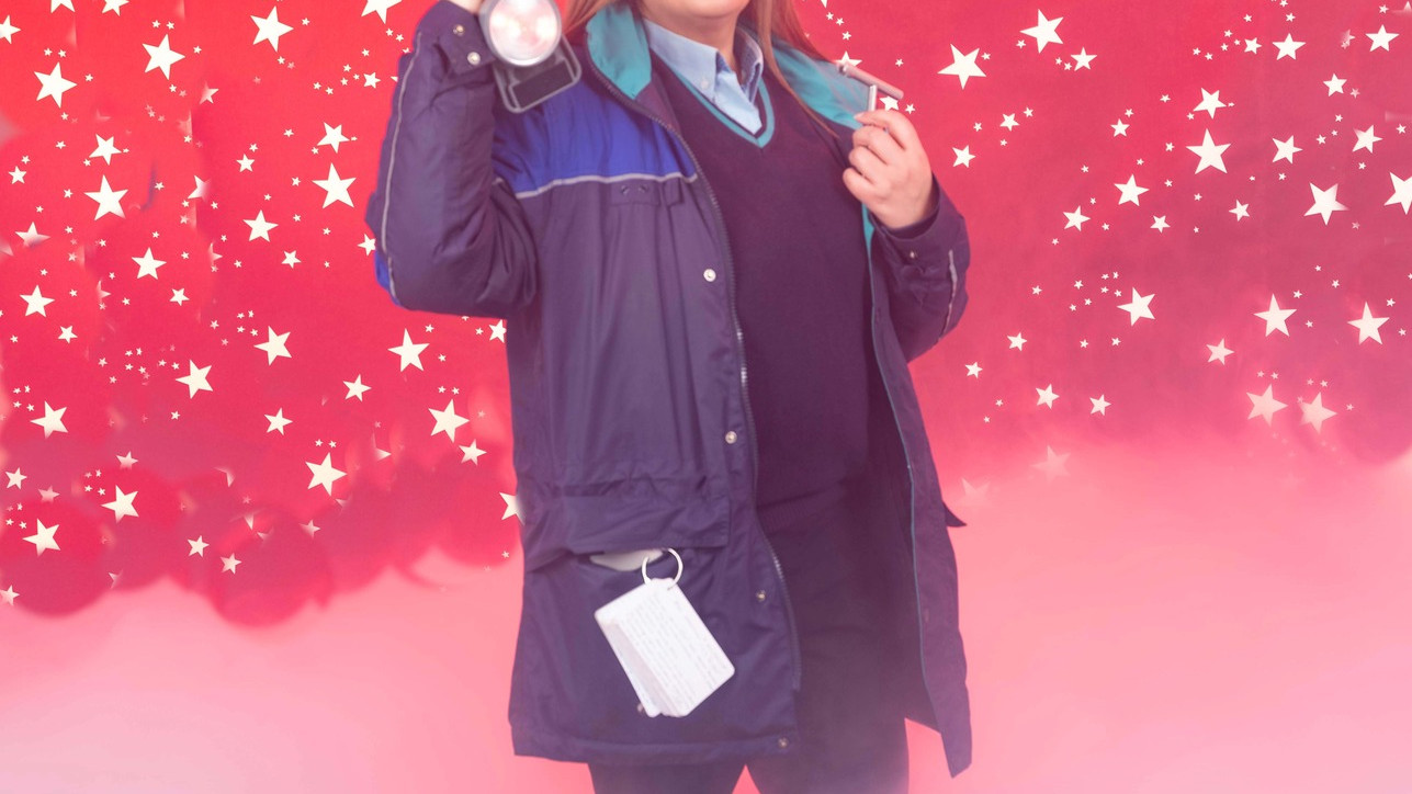 This image shows Tahira Bibi who has been photographed for the Women in Uniform exhibition