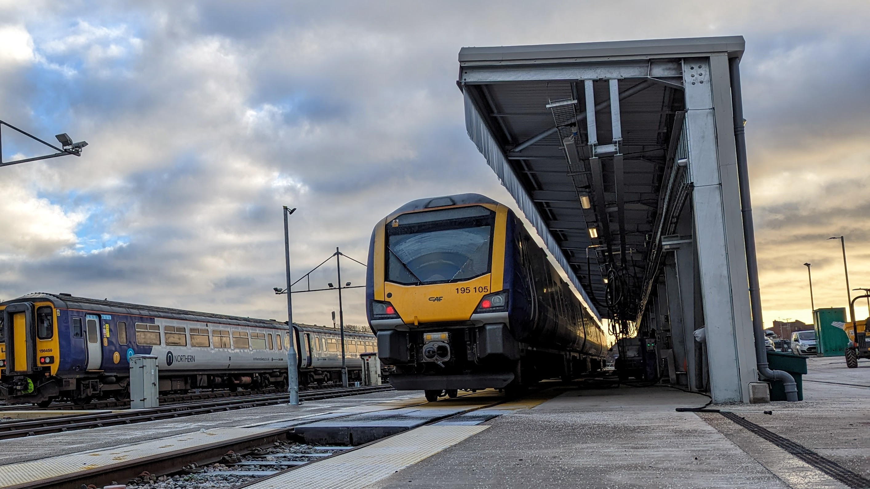 This image shows a train at Barrow sidings (1)