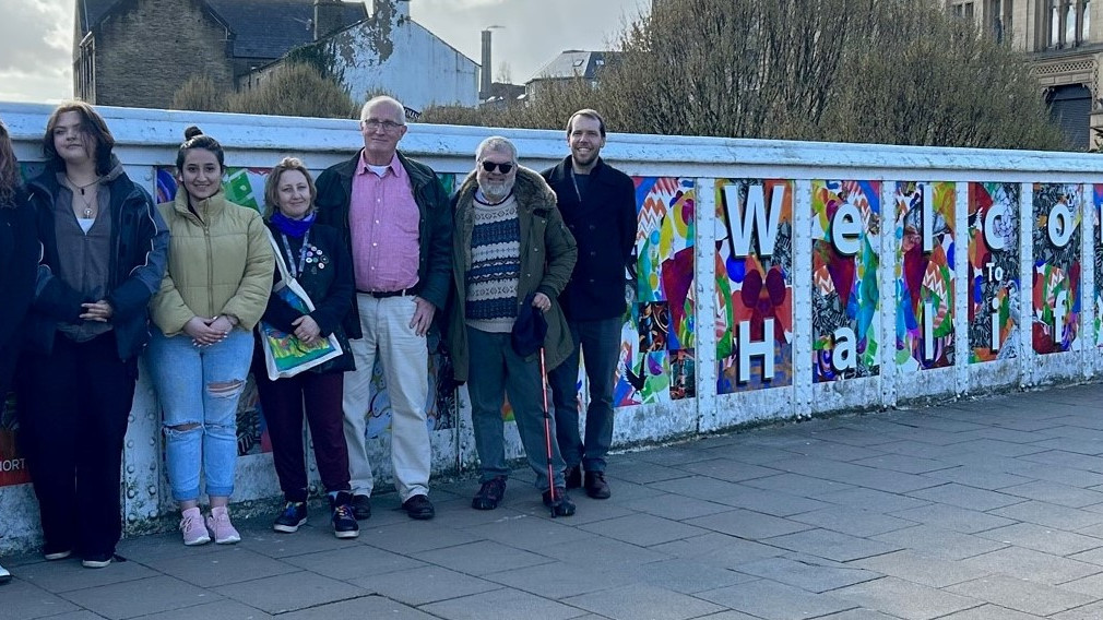 This image shows the artwork at Halifax station (1)
