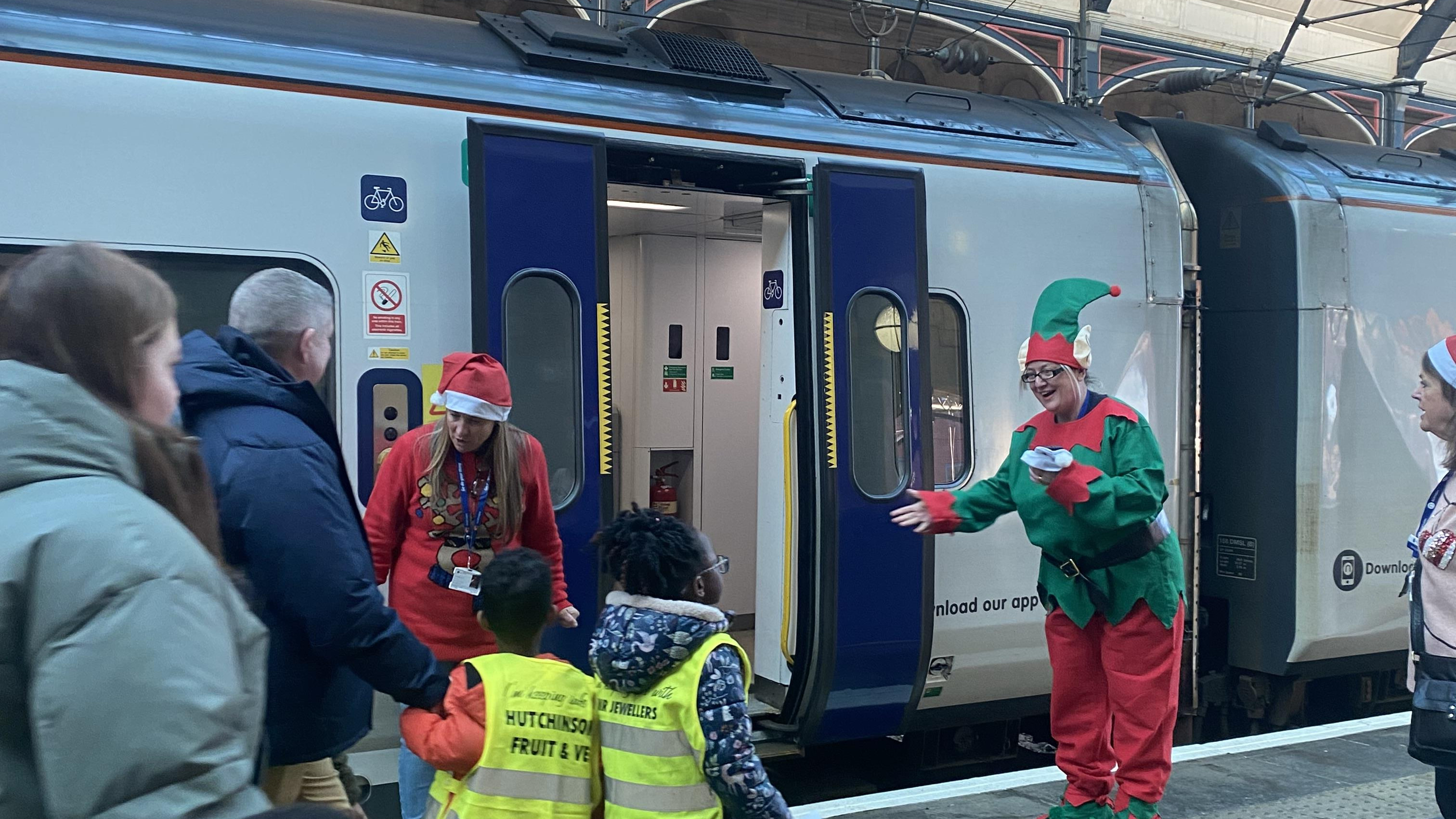 This image shows the santa express along the Northumberland Line (5)