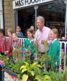 School children at Ilkley station