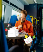 Commuter on Northern Train